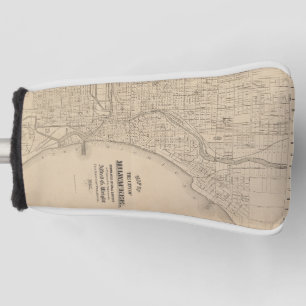 Funda Para Palo De Golf Milwaukee de época, Mapa de Wisconsin