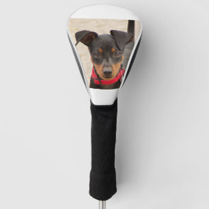 Funda Para Palo De Golf mini-pinscher-negro y óxido