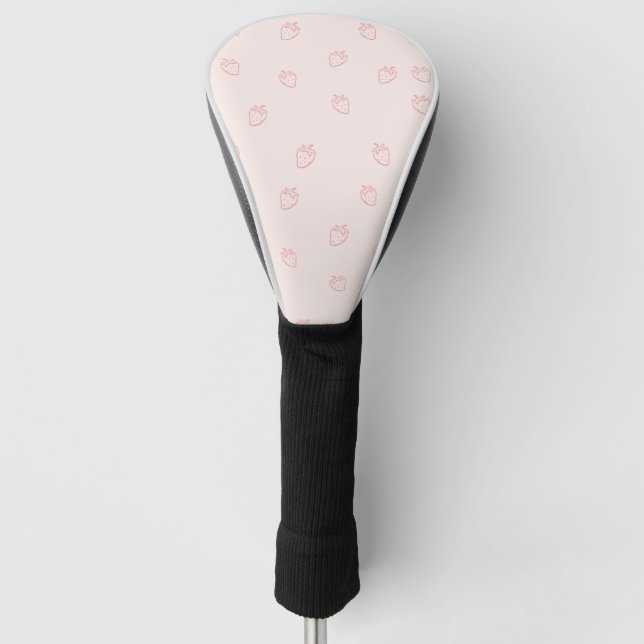 Funda Para Palo De Golf Minimalismo de Fresa (Anverso)