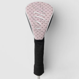 Funda Para Palo De Golf Minimalista Lindo Suave Rosa Claro Marrón Lunares