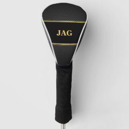 Funda Para Palo De Golf Mira de Carbón Negro Dorado Monogramada