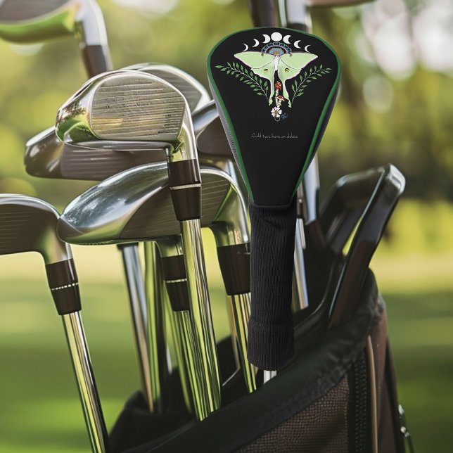 Funda Para Palo De Golf Mística Verde Etérea Luna Mariposa Celestial (Subido por el creador)