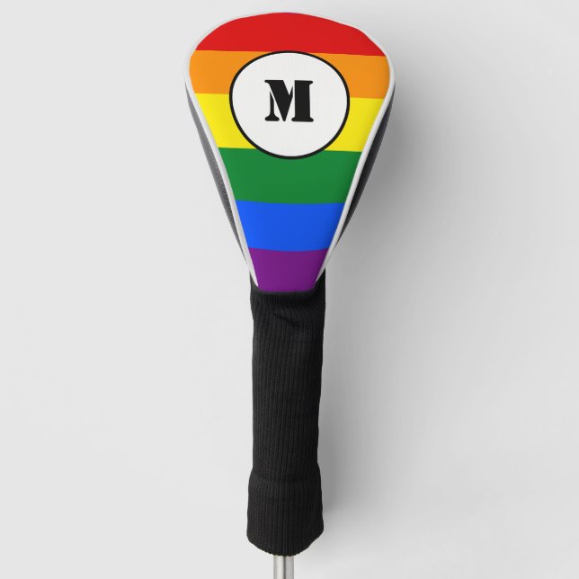 Funda Para Palo De Golf Mochila Drawstring de bandera LGBT (Anverso)