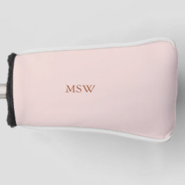 Funda Para Palo De Golf moda elegante de monograma personalizado rosa rubo