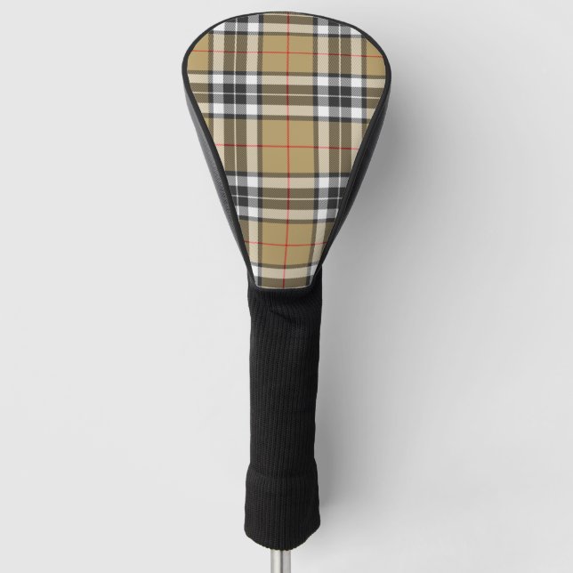 Funda Para Palo De Golf Moda familiar Thomson Camel Tartan Plaid Pattern (Anverso)