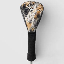 Funda Para Palo De Golf Moda Peach White Leopard Animal Print