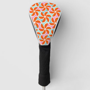 Funda Para Palo De Golf Modelo anaranjado retro de la cuña