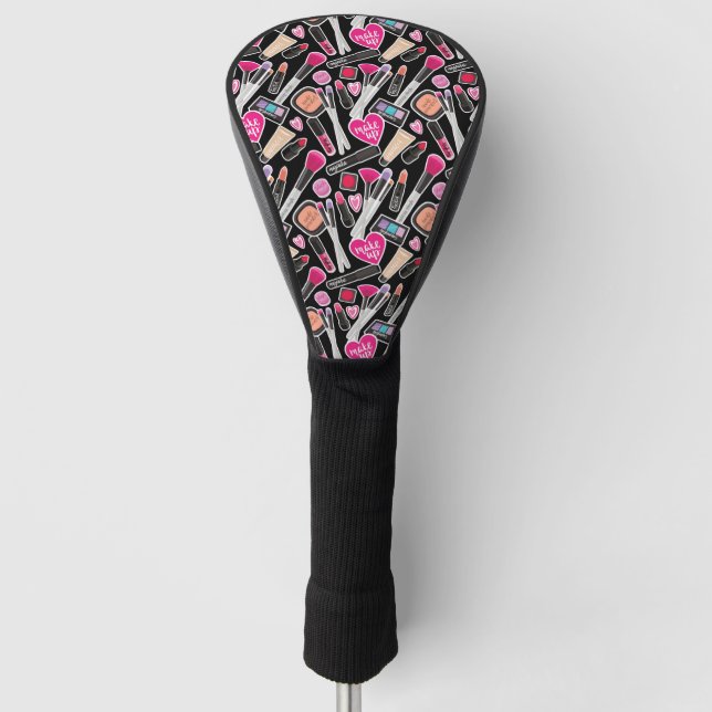 Funda Para Palo De Golf Modelo de neón del maquillaje (Anverso)