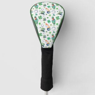 Funda Para Palo De Golf Modelo del día de St Patrick de la acuarela
