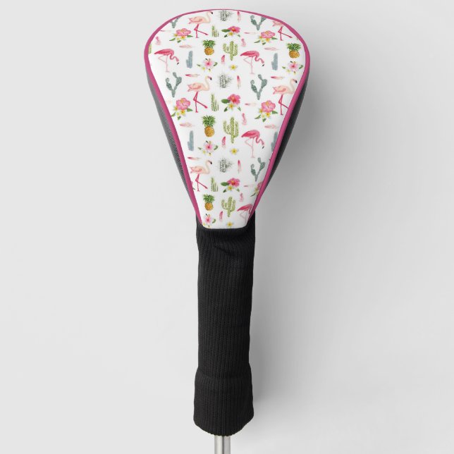 Funda Para Palo De Golf Modelo del hibisco de la piña del cactus del (Anverso)