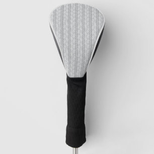 Funda Para Palo De Golf Modelo dibujado mano gris de Chevron