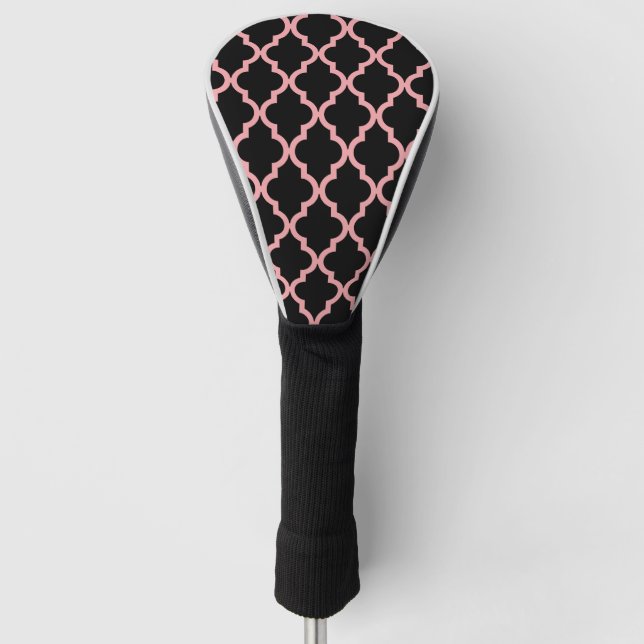 Funda Para Palo De Golf Modelo marroquí: Rosa y negro (Anverso)