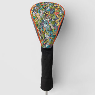 Funda Para Palo De Golf Modelo médico del icono del arte abstracto