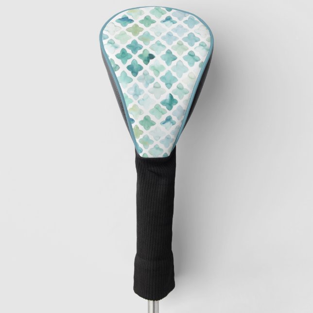 Funda Para Palo De Golf Modelo pintado a mano de la turquesa (Anverso)