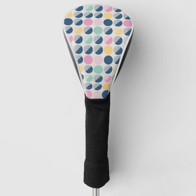 Funda Para Palo De Golf Modelo retro del semicírculo (Anverso)