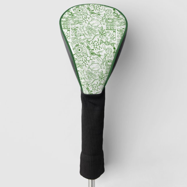 Funda Para Palo De Golf Modelo verde de la biología (Anverso)