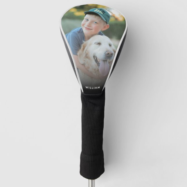 Funda Para Palo De Golf Modern Minimal Create Your Own Photo Name  (Anverso)