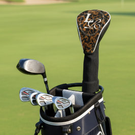 Funda Para Palo De Golf Modern Monogram Tortoise Shell Print