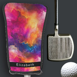 Funda Para Palo De Golf Modern Pink Color Fusion Personalized