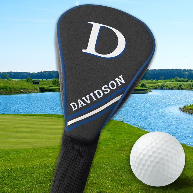 Funda Para Palo De Golf Modern Sporty Monogram Personalized Golfer Gift (Subido por el creador)