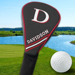 Funda Para Palo De Golf Modern Sporty Personalized Monogram Golfer Gift