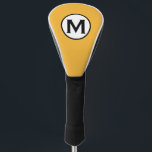 Funda Para Palo De Golf Moderna moda Mostaza Amarillo<br><div class="desc">Moderno Y Moderno Monogramado Mustard Yellow Golf Head Cubre Minimalista Monograma Emblema Inicial. Perfecto como regalos del padre para papá,  regalos para abuelo,  esposo y más.</div>