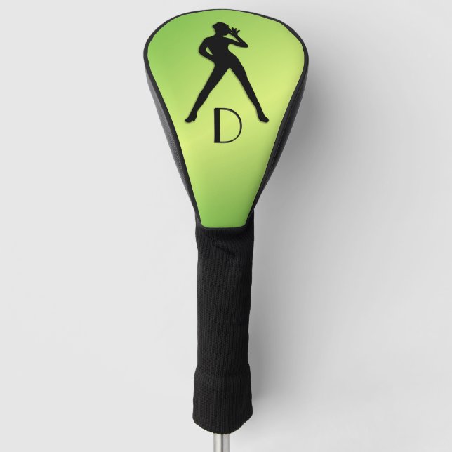 Funda Para Palo De Golf Moderno Dance Green Inicial (Anverso)