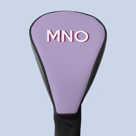 Funda Para Palo De Golf Moderno Monograma Sombra inicial Lilac