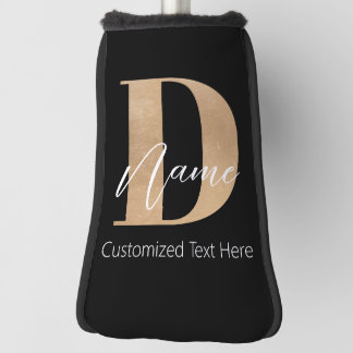 Funda Para Palo De Golf Moderno Monogramado Inicial D & Name Personalizado