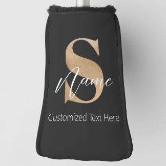 Funda Para Palo De Golf Moderno Monogramado inicial S & Name personalizado