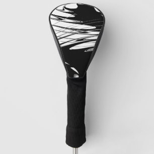 Funda Para Palo De Golf Moderno negro y blanco