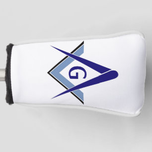 Funda Para Palo De Golf Modernos Compases y Escuadra Azules