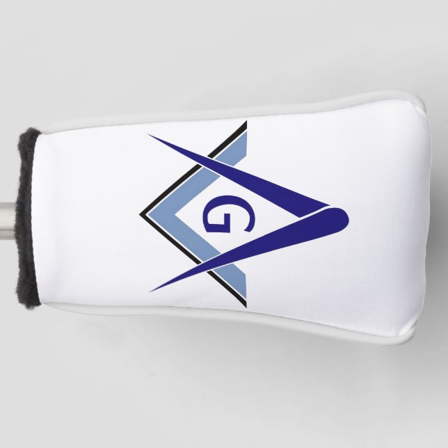 Funda Para Palo De Golf Modernos Compases y Escuadra Azules (Anverso)