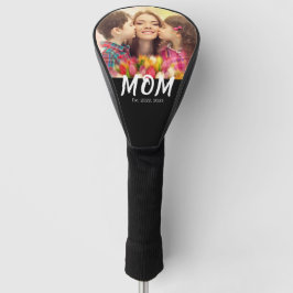 Funda Para Palo De Golf Mom Established Elegant Bold Font Black Photo
