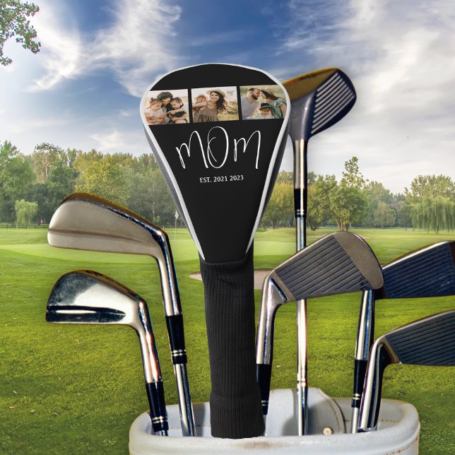 Funda Para Palo De Golf Mom Established Elegant Script Black 3 Photo (Subido por el creador)