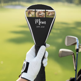 Funda Para Palo De Golf Mom Established Modern Script 3 Photo Black