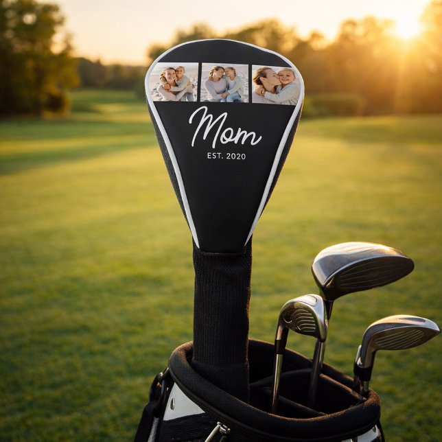 Funda Para Palo De Golf Mom Established Modern Script Black 3 Photo (Subido por el creador)