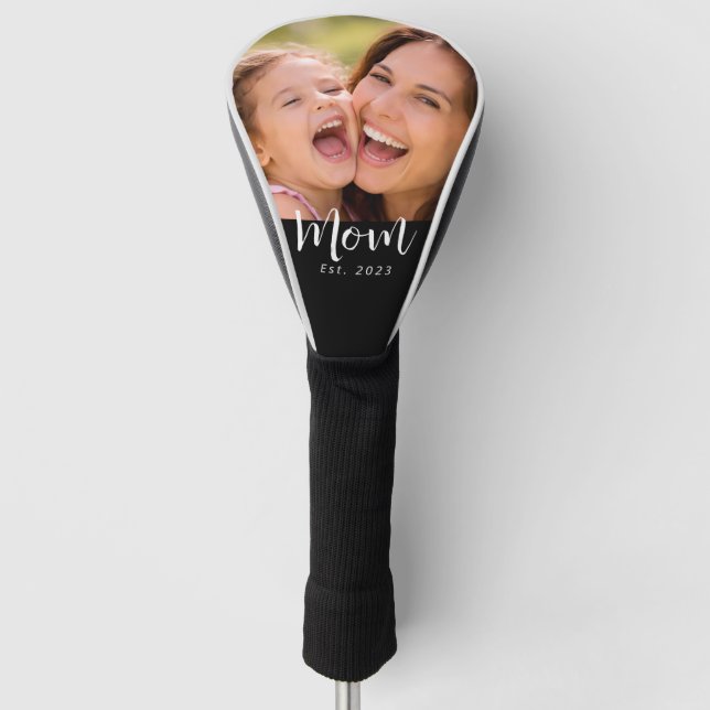 Funda Para Palo De Golf Mom Established Modern Script Photo (Anverso)