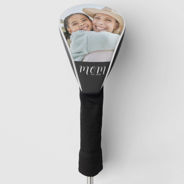 Funda Para Palo De Golf Mom Established Modern Script Photo (Anverso)
