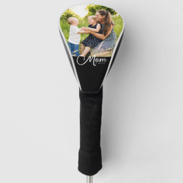 Funda Para Palo De Golf Mom Established Script Black Photo
