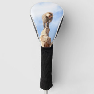 Funda Para Palo De Golf Mono babuino en la cima de una montaña