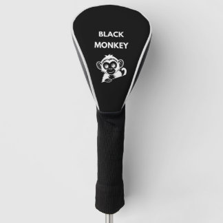 Funda Para Palo De Golf Mono Negro Pequeño y Lindo