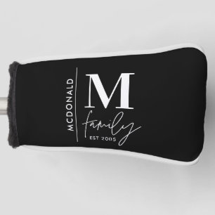 Funda Para Palo De Golf Monocromo elegante de la familia monocromática mod