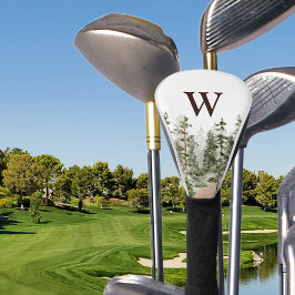 Funda Para Palo De Golf Monograma acuarela Selva Verde Rústica