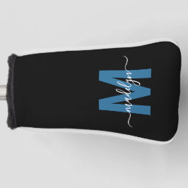 Funda Para Palo De Golf Monograma Azul Personalizado