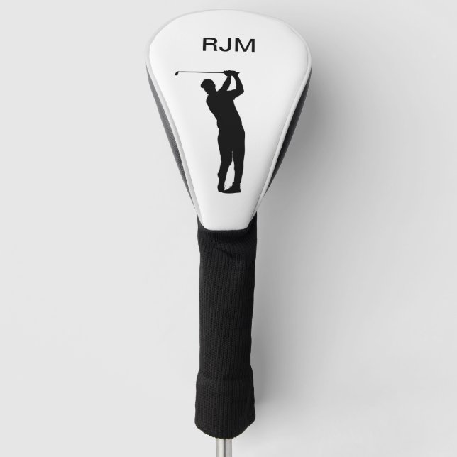Funda Para Palo De Golf Monograma con cubierta de cabeza de golf Silhouett (Anverso)