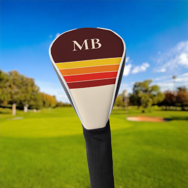 Funda Para Palo De Golf Monograma de bandas retro (Subido por el creador)