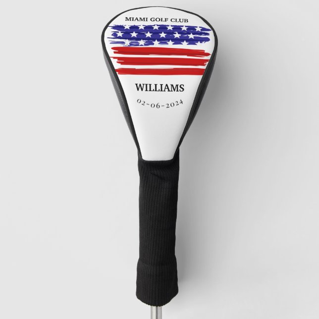 Funda Para Palo De Golf Monograma de bombero personalizado Go (Anverso)