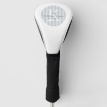 Monograma de círculo rayado personalizado gris bla