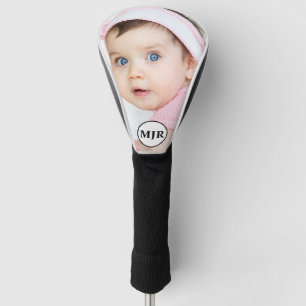 Funda Para Palo De Golf Monograma de encargo de la foto el   personalizado